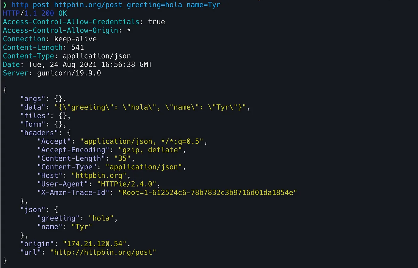 HTTPie Example