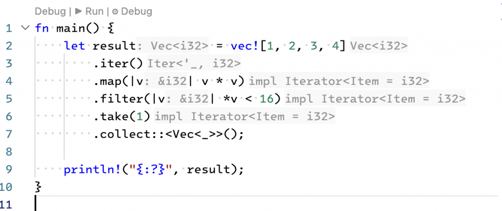 the rust-analyzer view of iterator adapters